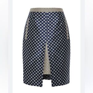 Sea New York Blue and White Pencil Skirt